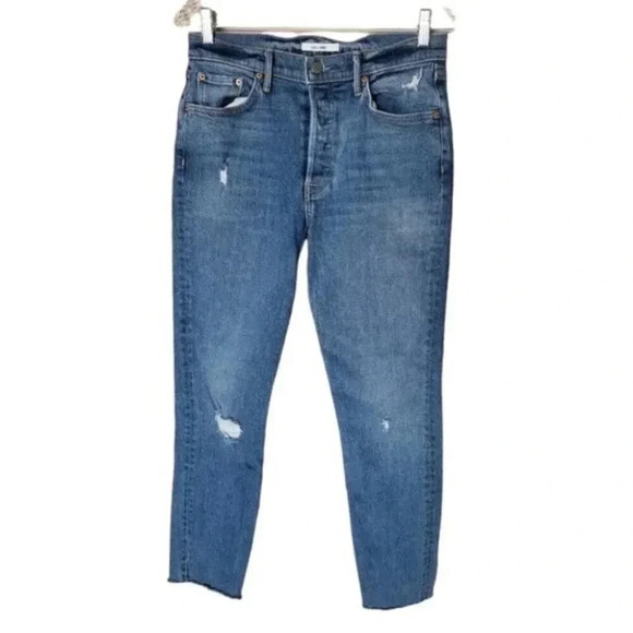 GRLFRND Karolina High Rise Crop  Jeans Sixpence 27 - Picture 3 of 15